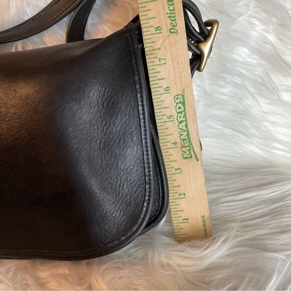 Vintage 90's Coach Classic Patricia's Legacy Bag #9951 Leather Black Saddle‎ - Picture 6 of 16